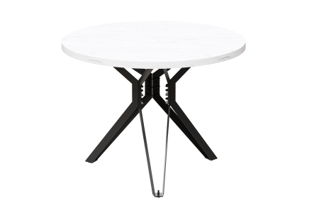 Стол Ванкувер (D900), ЛДСП Дуб белый крафт / Металлокаркас Черный